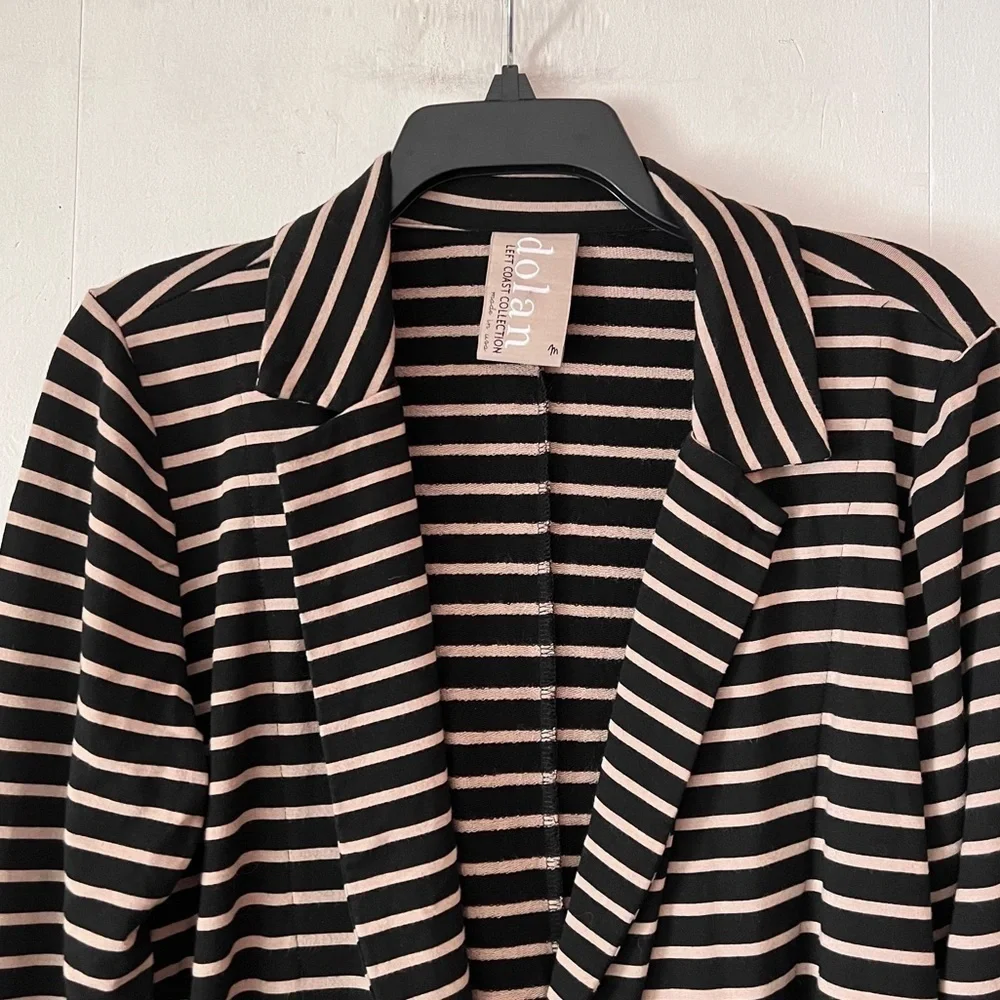 Anthropologie Dolan Left Coast Collection Open Front Striped Knit Blazer Size M